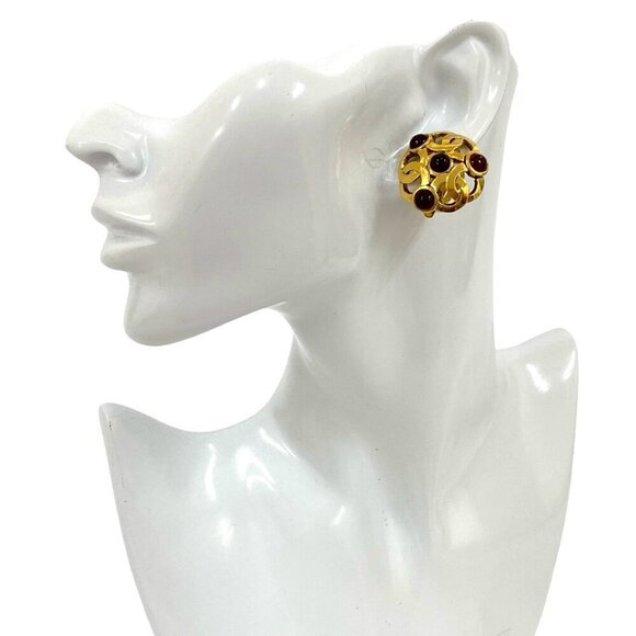 CHANEL Vintage Red Earrings